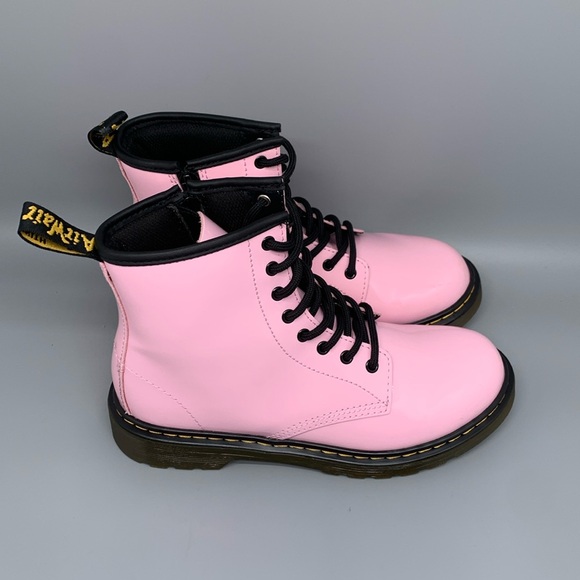 Doc Martens 1460 Pink Patent‎ Leather Boots Women's Sz 5 - Picture 1 of 10